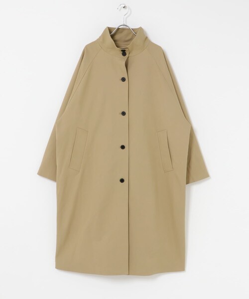 URBAN RESEARCH DOORS（アーバンリサーチドアーズ）の「『撥水』BACKヨークスタンドカラーコート（テーラードジャケット・レディース・L.BEIGE/BEIGE・Free）」の14枚目の写真