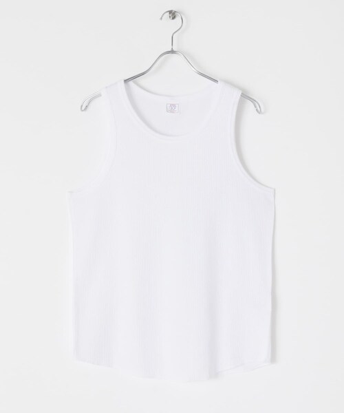 URBAN RESEARCH Sonny Label（アーバンリサーチサニーレーベル）の「『別注』JEMORGAN×Sonny Label　ワッフルラウンドタンクトップ（タンクトップ・メンズ・ナチュラル/ホワイト/杢グレー/ブラック・M/L/XL）」の10枚目の写真