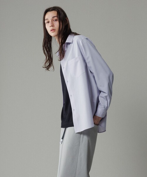 ADAM ET ROPE'（アダムエロペ）の「【NIKKE】レギュラーカラー シャツ / ウォッシャブル（シャツ/ブラウス・メンズ・ブラック/ネイビー/ラベンダー・L/M）」の17枚目の写真