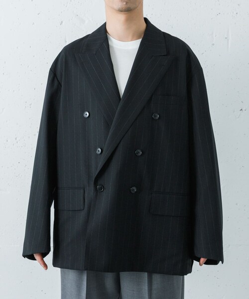 URBAN RESEARCH(アーバンリサーチ)の「COUTURE D’ADAM BIG JACKET DOUBLE STRIPE(テーラードジャケット・メンズ・BLACK・40/42)」の4枚目の写真