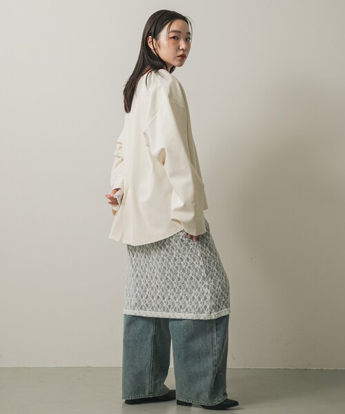SENSE OF PLACE by URBAN RESEARCH（センスオブプレイスバイアーバンリサーチ）の「スキッパールーズトップ（その他トップス・レディース・IVORY/CAMEL/CHARCOAL・one）」の10枚目の写真