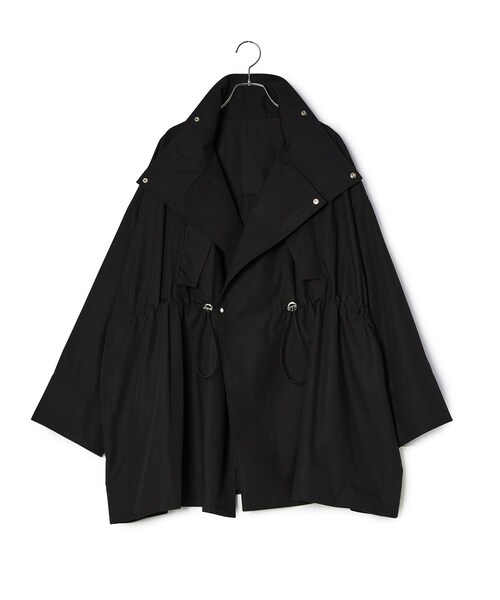 ADAM ET ROPE'（アダムエロペ）の「【WEB限定】スタンドカラーハーフモッズコート（モッズコート・レディース・ブラック/オフホワイト/カーキ系・F）」の22枚目の写真