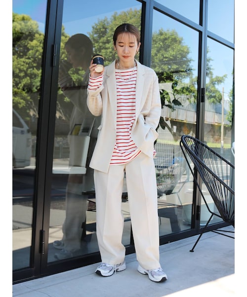 Ungrid（アングリッド）の「【WEB限定】テーラードジャケットセットアップ（セットアップ・レディース・アイボリー/チャコールグレー/ピスタチオ・F）」の10枚目の写真