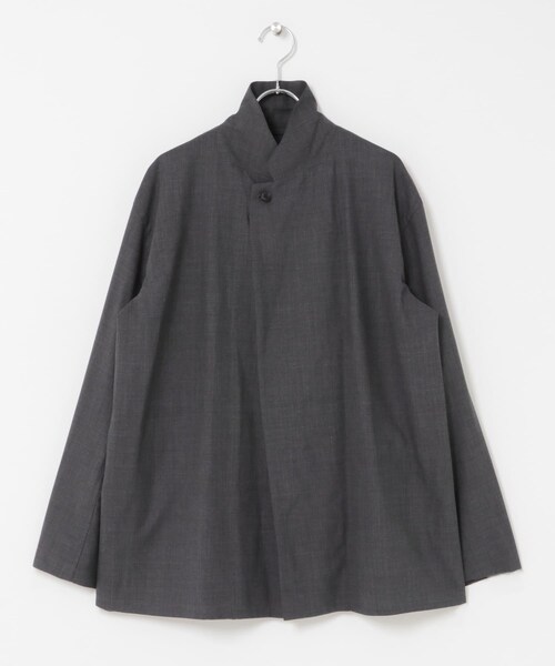 かぐれ（カグレ）の「YLEVE　WOOL TROPICAL WORK JACKET（テーラードジャケット・レディース・CHARCOAL・1）」の16枚目の写真