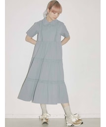 merry jenny | フリルテイアードシャツワンピース(ワンピース)