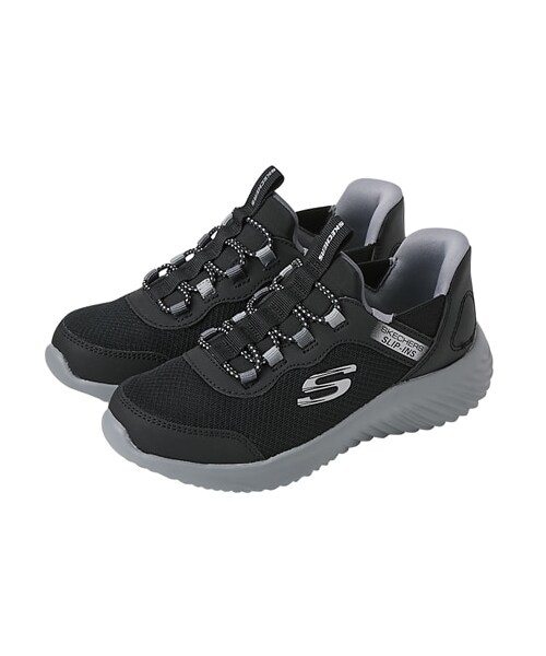 nissen（ニッセン）の「【SKECHERS（スケッチャーズ）】スニーカー Slip-ins BOUNDER スリップインズ（男の子　女の子）（スニーカー・メンズ・ブラック×ブラック/ブラック×グレー/チャコール/ネイビー/レッド・18.0cm/19.0cm/20.0cm/21.0cm/22.0cm/23.0cm）」の2枚目の写真