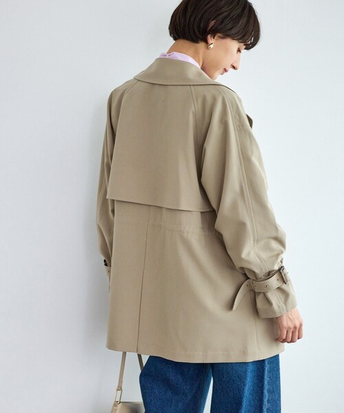 ROPE' PICNIC(ロペピクニック)の「ミドル丈トレンチコート/撥水・花粉ガード(トレンチコート・レディース・ベージュ/カーキ/ネイビー・F)」の17枚目の写真