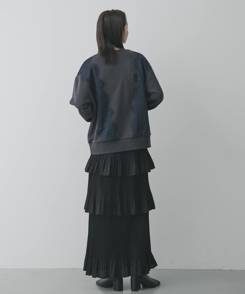 SENSE OF PLACE by URBAN RESEARCH（センスオブプレイスバイアーバンリサーチ）の「レースルーズスウェット（スウェット・レディース・GRAY/OATMEAL/CHARCOAL・One）」の9枚目の写真