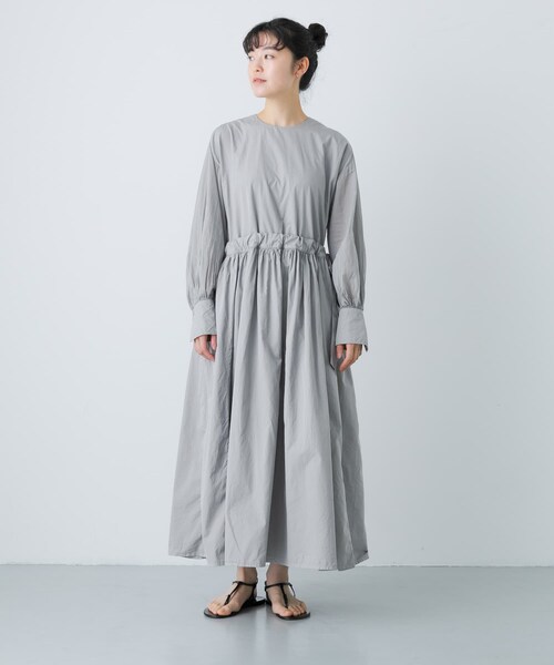 かぐれ（カグレ）の「COSMIC WONDER　Suvin cotton farmer dress（ワンピース・レディース・Ashvioletj/Black・1）」の10枚目の写真