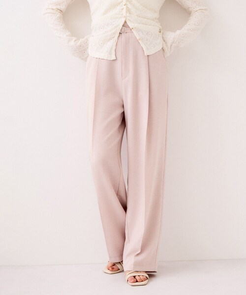 VIS（ビス）の「【WEB限定】美easyリネンライクベルテッドストレートパンツ/イージーケア・接触冷感（その他パンツ・レディース・ブラック/グレー/キナリ/ピンク・L/M/S/SS）」の14枚目の写真