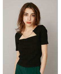 EVRIS | チェーンモチーフリブTOPS(Tシャツ/カットソー)