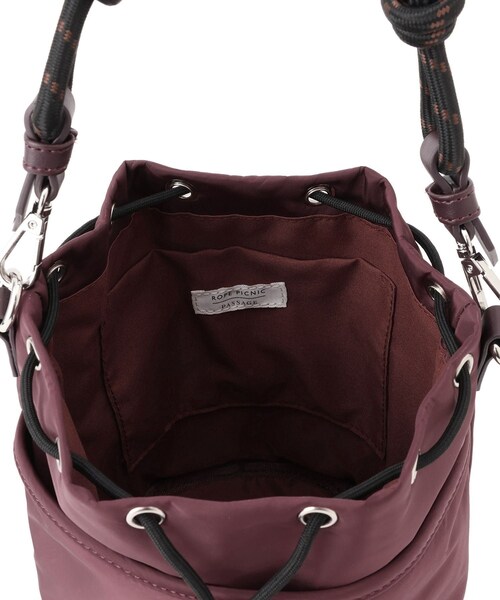 ROPE' PICNIC(ロペピクニック)の「巾着ショルダーバッグ/撥水・3WAY(ショルダーバッグ・レディース・ブラック/ライトグレー/ワイン系・F)」の16枚目の写真