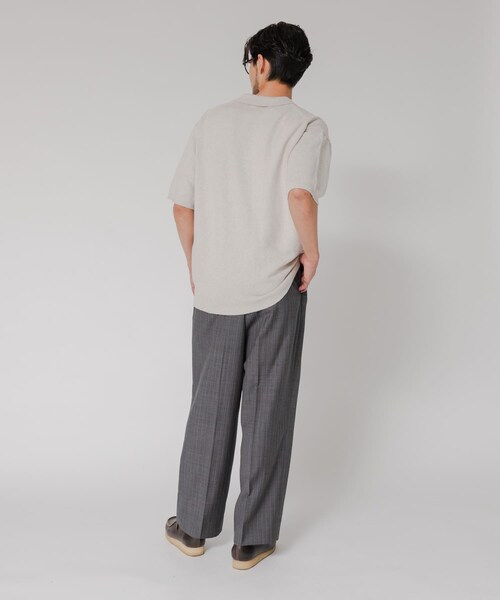 URBAN RESEARCH(アーバンリサーチ)の「SILK NOIL スキッパーポロニット(ポロシャツ・メンズ・NATURAL/BLACK・M/L)」の11枚目の写真