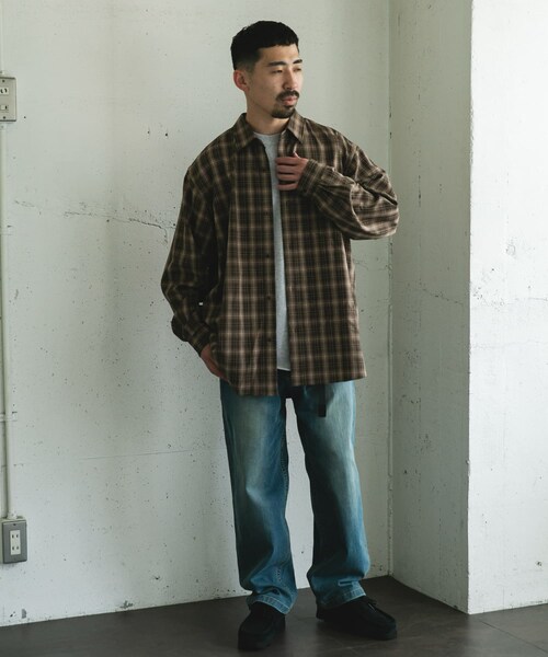 URBAN RESEARCH DOORS（アーバンリサーチドアーズ）の「オンブレチェックレギュラーカラーシャツ（シャツ/ブラウス・メンズ・BRN CHECK/BLK CHECK・M/L）」の14枚目の写真