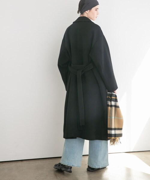 URBAN RESEARCH（アーバンリサーチ）の「スーパー140ウールチェスターコート（チェスターコート・レディース・L.BEIGE/D.GREEN/BLACK・36/38）」の10枚目の写真