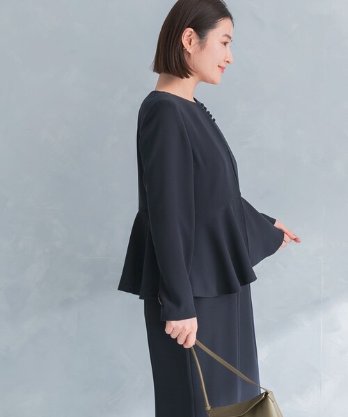 URBAN RESEARCH ROSSO（アーバンリサーチロッソ）の「kaene　フレアジャケットセットワンピース（ワンピース・レディース・beige/navy・M）」の14枚目の写真