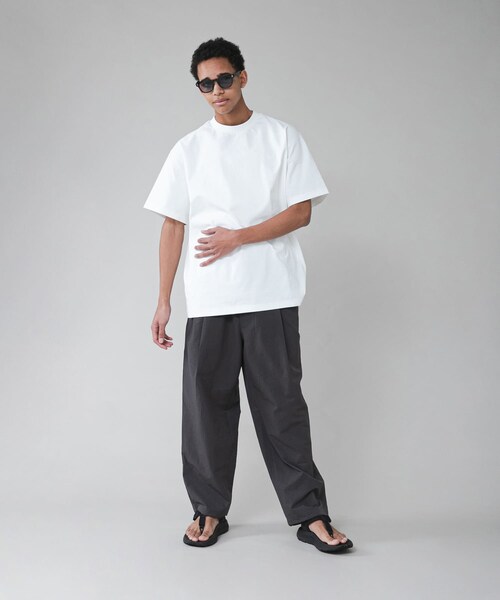 EKAL（エカル）の「『吸水速乾/UVカット』DRY OUT SHORT-SLEEVE T-SHIRTS（Tシャツ/カットソー・メンズ・ホワイト/ネイビー/サルチャ/ブラウンカーキ/ダークプラム・M/L）」の8枚目の写真