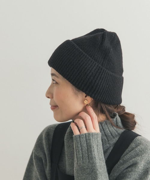 URBAN RESEARCH DOORS（アーバンリサーチドアーズ）の「アクリルニット帽（ニットキャップ/ビーニー・レディース・TOP GRAY/BLACK・one）」の5枚目の写真