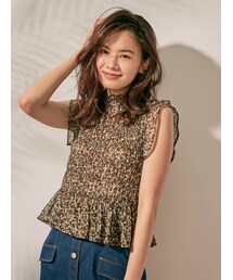 dazzlin | シャーリングラウンドフリルブラウス(シャツ/ブラウス)