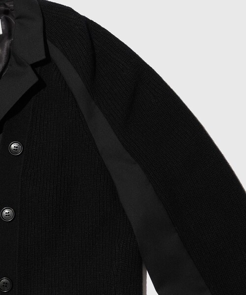 ADAM ET ROPE'(アダムエロペ)の「【RE;CODE/リコード】Knit Layered Jacket(その他アウター・レディース・ブラック・S)」の4枚目の写真