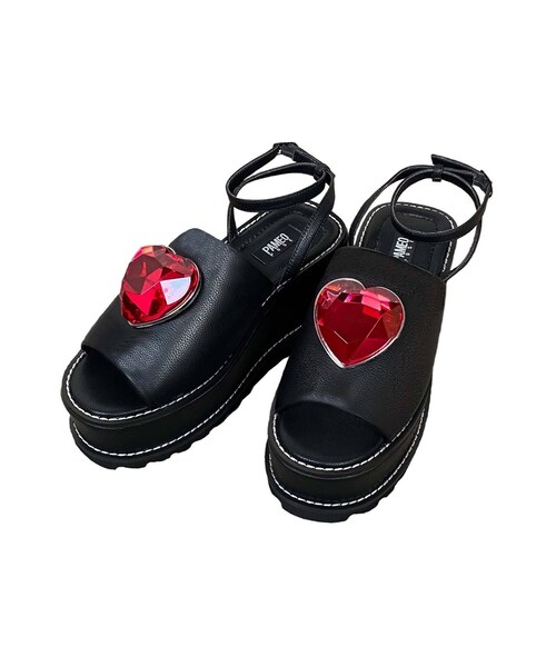 PAMEO POSE（パメオポーズ）の「Meta Heart Sandal（サンダル・レディース・ブラック/パープル/ミックス/シルバー・37/38/39）」の4枚目の写真