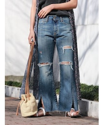 Ungrid | スリットフレアリメイクデニム(デニムパンツ)