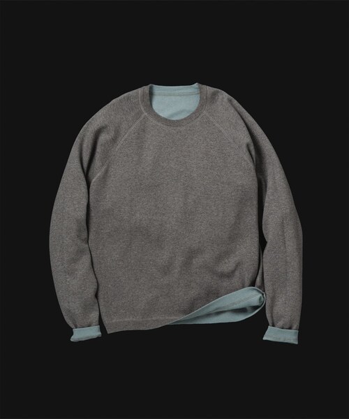 ADAM ET ROPE'(アダムエロペ)の「《リバーシブル》カシミヤブレンド ニットプルオーバー(ニット/セーター・メンズ・ブラック/ライトグレー/ダークブラウン/ネイビー/ブルー系・L/M)」の12枚目の写真