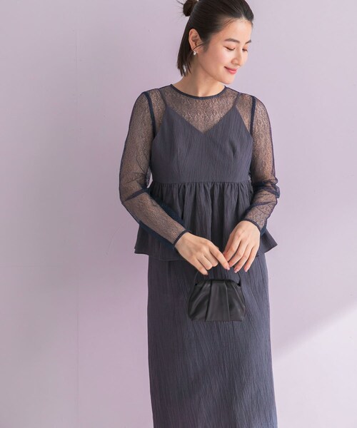 URBAN RESEARCH ROSSO（アーバンリサーチロッソ）の「kaene　レイヤードペプラムドレス（ワンピース・レディース・light gray/blue gray・S）」の20枚目の写真