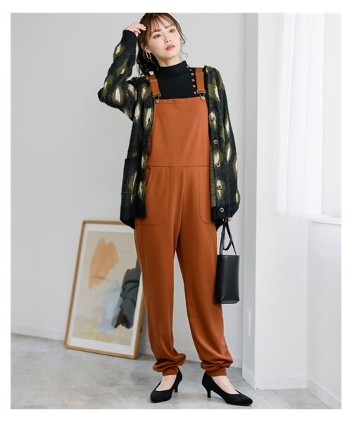 nissen（ニッセン）の「大きいサイズカットソーオールインワン（オールインワン・サロペット・レディース・杢グレー/黒/キャラメルブラウン・L/LL/3L/4L/5L/6L/8L/10L）」の20枚目の写真