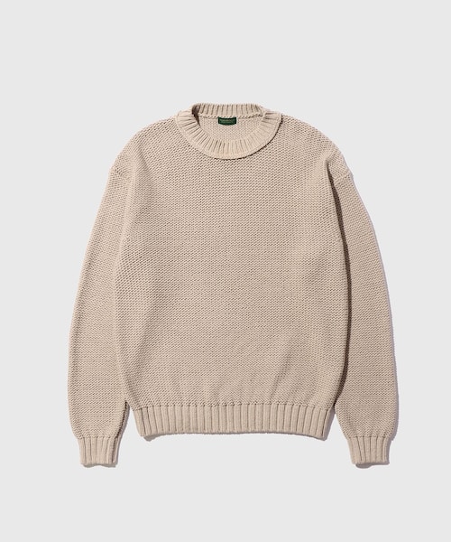 ADAM ET ROPE'（アダムエロペ）の「COTTON LOW GAUGE CREWNECK KNIT（ニット/セーター・メンズ・グレー/レンガ・L/M/S）」の2枚目の写真