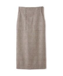 ROPE' | [美人スカート]ウールレーヨンポケット付きタイトスカート(ヘリンボーン/グレンチェック)/セットアップ対応(スカート)