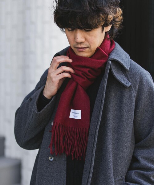 URBAN RESEARCH DOORS(アーバンリサーチドアーズ)の「カシミヤブレンド マフラー(マフラー・メンズ・GREEN/BLACK/GRAY/WINE RED・-)」の20枚目の写真