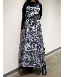 MERCURYDUO | ジャカードバックレースアップキャミワンピース(ワンピース)