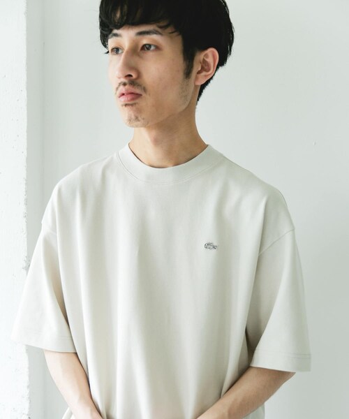 URBAN RESEARCH DOORS(アーバンリサーチドアーズ)の「『別注』LACOSTE×DOORS MOSS STITCH SHORT-SLEEVE T-SHIRTS(Tシャツ/カットソー・メンズ・HAMMAM/SOJA/BUFFALO/GRAPHITE・3/4/5)」の9枚目の写真