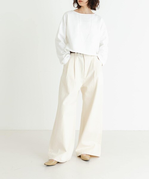 URBAN RESEARCH（アーバンリサーチ）の「『3サイズ展開』new basic　ツータックワイドデニムパンツ（デニムパンツ・レディース・INDIGO/IVORY・36/38/40）」の10枚目の写真