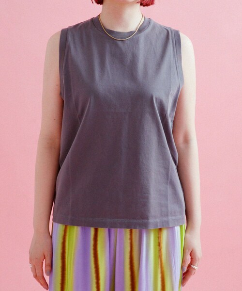 URBAN RESEARCH（アーバンリサーチ）の「『別注』ndx×URBS　EX Classic Nosleeve2（タンクトップ・レディース・VIOLET/C GREEN/CITRUS/ROCK DOVE/WHITE・S）」の13枚目の写真