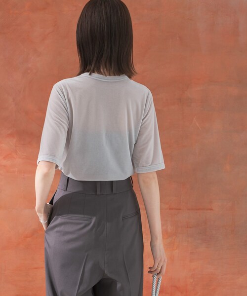 URBAN RESEARCH ROSSO（アーバンリサーチロッソ）の「シアーベロアTシャツ（Tシャツ/カットソー・レディース・MINT/GREIGE/CORAL・FREE）」の8枚目の写真