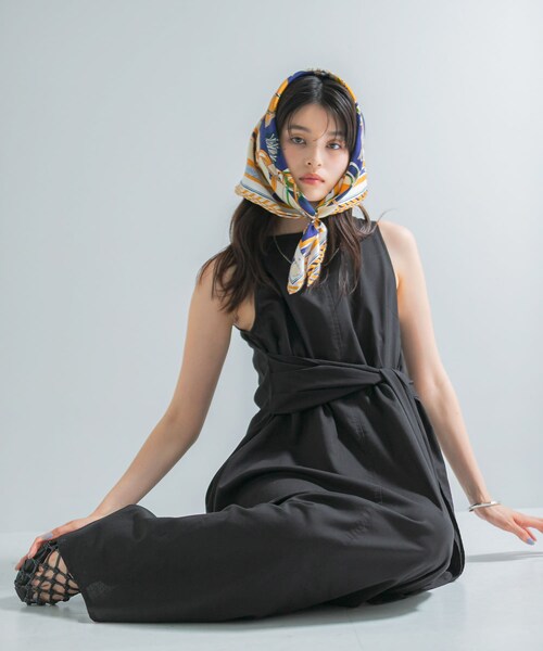 URBAN RESEARCH ROSSO（アーバンリサーチロッソ）の「リネン混リボンドレス（ワンピース・レディース・BLACK/VANILLA/GREEN/P/BLUE・Free）」の14枚目の写真