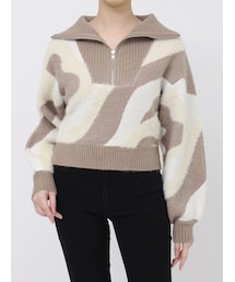 MURUA | ハーフジップフェザーニット(ニット/セーター)