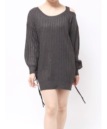 EVRIS | ワンショルダーニットワンピース(ワンピース)