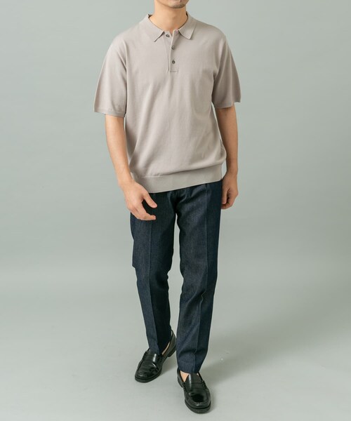 URBAN RESEARCH ROSSO（アーバンリサーチロッソ）の「『WEB限定』シルク混サマーニットポロシャツ（ポロシャツ・メンズ・GREIGE/BLUE GRAY/BROWN・M/L）」の11枚目の写真