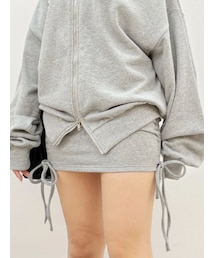 EVRIS | サイドギャザースウェットミニスカート【セットアップ着用可能】(スカート)