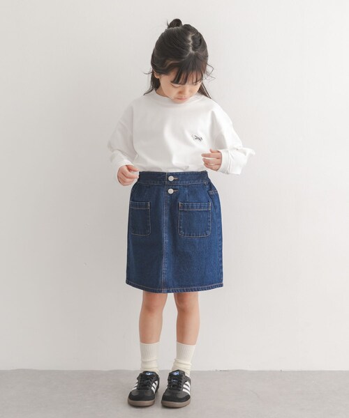 URBAN RESEARCH DOORS(アーバンリサーチドアーズ)の「『別注』『親子リンク』PENNEYS×DOORS THE FOX LONG-SLEEVE T-SHIRTS(KIDS)(その他トップス・キッズ・WHITE/CHARCOAL・120(115-125)/135(130-140))」の5枚目の写真