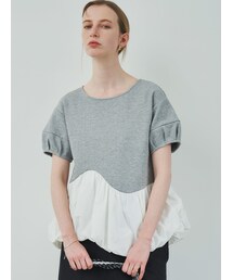 ELENDEEK | ASYME BALOON HEM CS(Tシャツ/カットソー)