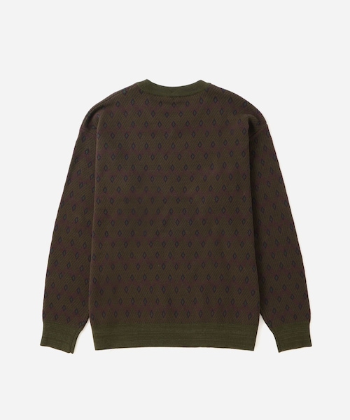 Saturdays NYC（サタデーズ ニューヨークシティ ）の「Charles Jacquard Vneck Sweater（ニット/セーター・レディース・ブラック/オリーブ・L/M/S/XL）」の10枚目の写真