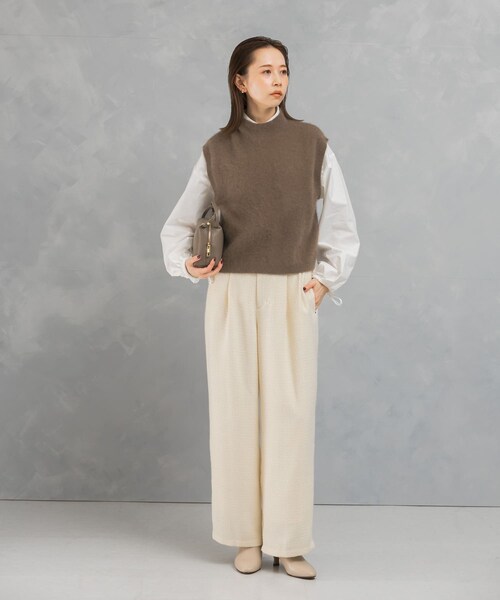 URBAN RESEARCH ROSSO（アーバンリサーチロッソ）の「ツイードストレートパンツ（その他パンツ・レディース・IVORY/NAVY×BRN・36/38）」の10枚目の写真