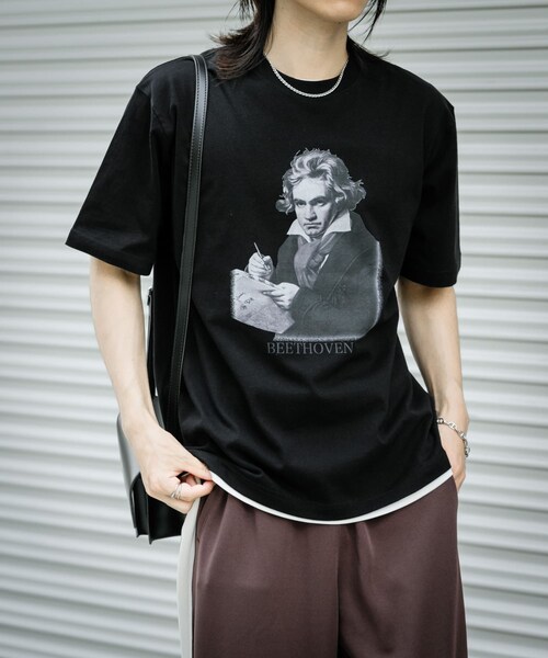 SENSE OF PLACE by URBAN RESEARCH(センスオブプレイスバイアーバンリサーチ)の「ヴィンテージライクTシャツ(ベートーヴェン)(Tシャツ/カットソー・メンズ・WHITE/BLACK/L.GRAY/YELLOW・M/L)」の20枚目の写真