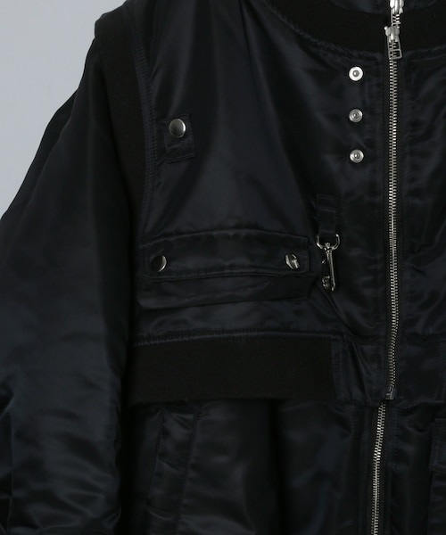 ADAM ET ROPE'（アダムエロペ）の「MENS【TTT_MSW】MA-1 IN MA-1（MA-1・メンズ・ブラック・L/M）」の8枚目の写真