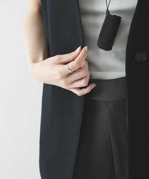 URBAN RESEARCH（アーバンリサーチ）の「シアーメッシュノーカラージレ（ベスト・レディース・BEIGE/DK NAVY・Free）」の15枚目の写真