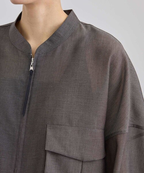 ADAM ET ROPE'(アダムエロペ)の「シアーツイルジップブルゾン(ブルゾン・レディース・キナリ/ブラウン・F)」の18枚目の写真